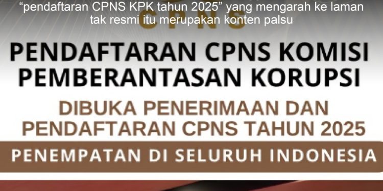 KLARIFIKASI HOAX – FABRICATED CONTENT [PENIPUAN] Tautan Pendaftaran CPNS KPK