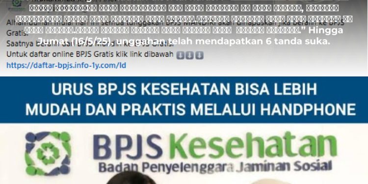 [PENIPUAN] TAUTAN “PENDAFTARAN PESERTA JKN GRATIS SEUMUR HIDUP”