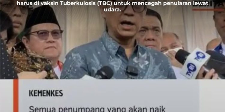 KLARIFIKASI HOAX – MANIPULATED CONTENT [HOAKS] Kemenkes Minta Semua Penumpang Pesawat Vaksin TBC Untuk Mencegah Penularan