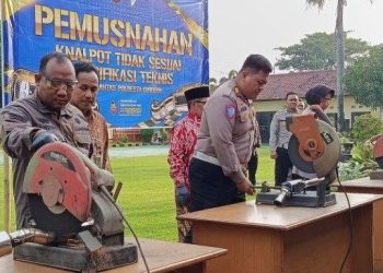 Polresta Cirebon Musnahkan 4.118 Knalpot Brong