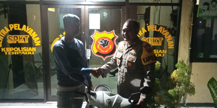 Polisi Indramayu Bantu Temukan Motor Ojol yang Hilang, Pelaku Ternyata Depresi