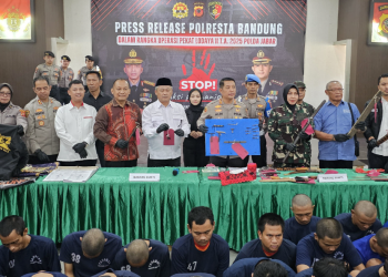 Polresta Bandung Amankan 52 Preman dalam Operasi Pekat Lodaya II 2025