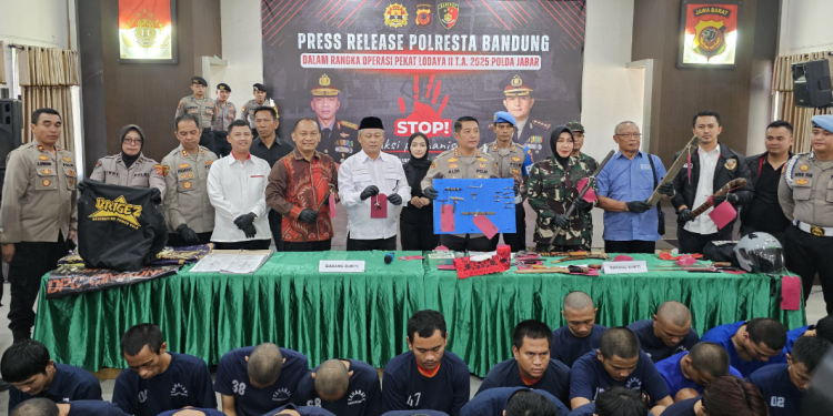 Polresta Bandung Amankan 52 Preman dalam Operasi Pekat Lodaya II 2025