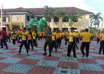 Polres Subang Gelar Olahraga Bersama TNI/Polri dan Jurnalis dalam Rangka Hari Bhayangkara ke-79