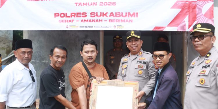 Polres Sukabumi Bedah Rumah Warga Terdampak Bencana di Palabuhanratu