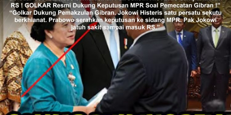 KLARIFIKASI HOAX – MISLEADING CONTENT  (HOAX) Golkar Dukung Pemakzulan Gibran