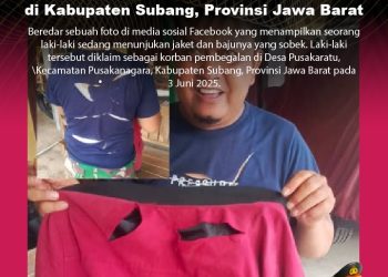 [HOAKS] Foto Korban Pembegalan di Kabupaten Subang, Provinsi Jawa Barat