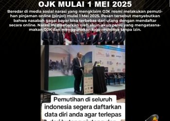 [HOAKS] Pemutihan Pinjol oleh OJK Mulai 1 Mei 2025