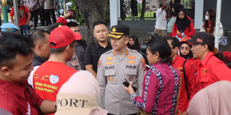 Kapolres Garut Pimpin Langsung Pengamanan Aksi Unjuk Rasa SBMG KASBI, Berjalan Tertib