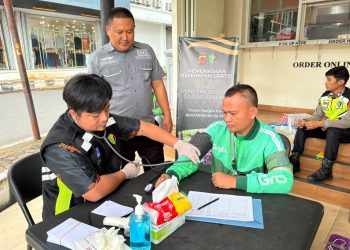 Polres Majalengka Gelar Bakti Kesehatan Gratis untuk Driver Ojol, Rayakan Hari Bhayangkara ke-79