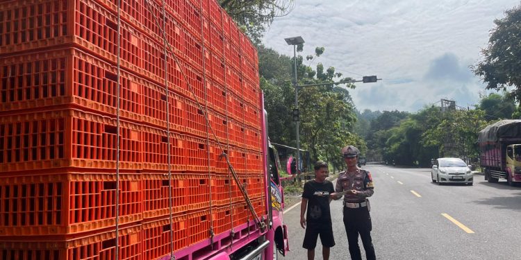 Satlantas Polres Banjar Sosialisasikan Bahaya Kendaraan ODOL di Jalan Siliwangi