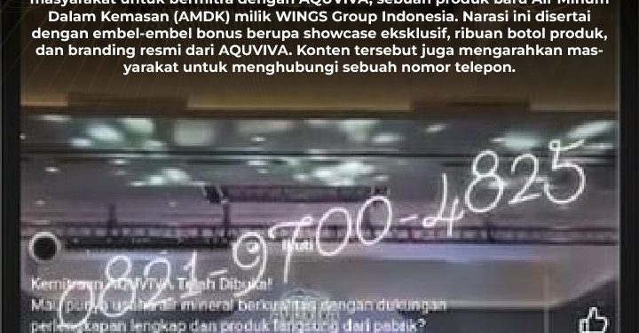 [HOAKS] Program Kemitraan Aquviva