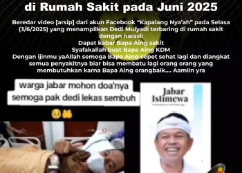 [SALAH] Dedi Mulyadi Dirawat di Rumah Sakit pada Juni 2025