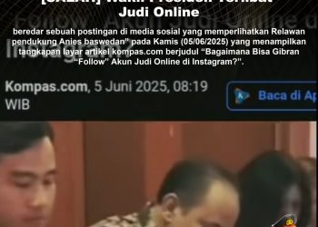 KLARIFIKASI HOAX – MISLEADING CONTENT [SALAH] Wakil Presiden Terlibat Judi Onlin