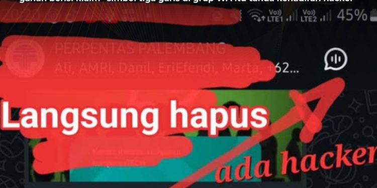 KLARIFIKASI HOAX – MISLEADING CONTENT  [SALAH] Simbol Tiga Garis di Grup WhatsApp Itu Tanda Kehadiran Hacker