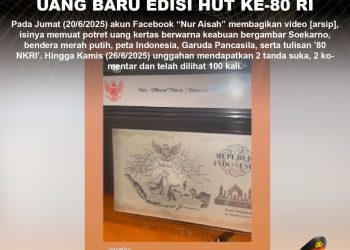 [SALAH] Bank Indonesia Rilis Uang Baru Edisi HUT ke-80 RI