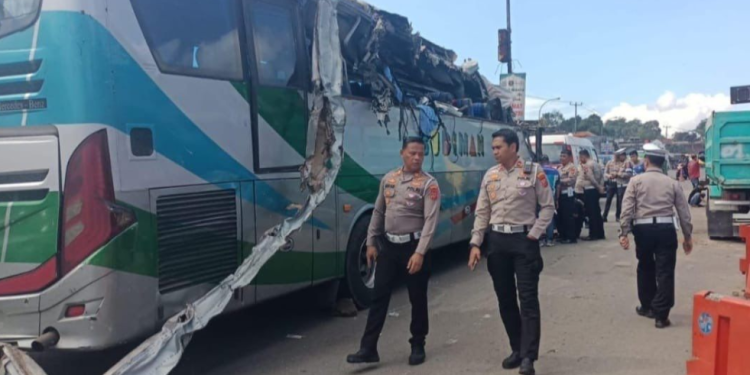 Satlantas Polresta Bandung Tangani Kecelakaan Bus Budiman di Nagreg, 19 Luka, Ramp Check Dilakukan