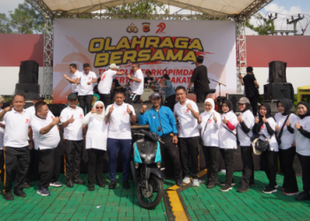 Polres Tasikmalaya Kota Gelar Olahraga Bersama, Rayakan HUT Bhayangkara ke-79