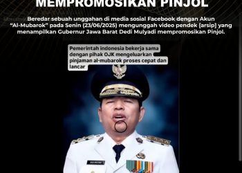 KLARIFIKASI HOAX – FABRICATED CONTENT VIDEO DEDI MULYADI MEMPROMOSIKAN PINJOL