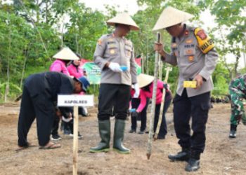 Polres Pangandaran dan Petani Kolaborasi Tanam Jagung, Dukung Ketahanan Pangan