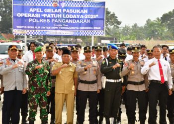 Polres Pangandaran Gelar Apel Gelar Pasukan Operasi Patuh Lodaya 2025