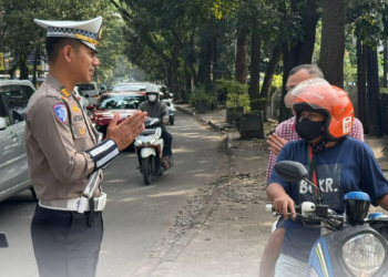 Ditlantas Polda Jabar Gelar Operasi Patuh Lodaya 2025 di Jalan Pos – Simpang Asia Afrika, Bandung