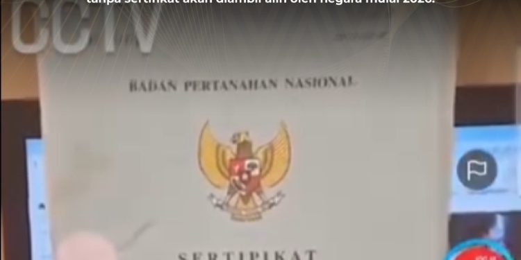 [HOAKS] Kementerian ATR/BPN Bantah Tanah Tanpa Sertifikat Akan Diambil Alih Negara Tahun 2026
