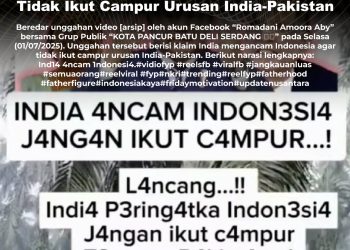 [SALAH] India Ancam Indonesia Agar Tidak Ikut Campur Urusan India-Pakistan