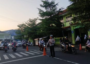 Satlantas Polres Banjar Optimalkan Pengaturan Lalu Lintas Pagi: Dukung Operasi Patuh Lodaya 2025