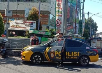 Cegah Kriminalitas di Kawasan Ramai, Polres Ciamis Lakukan Patroli Humanis