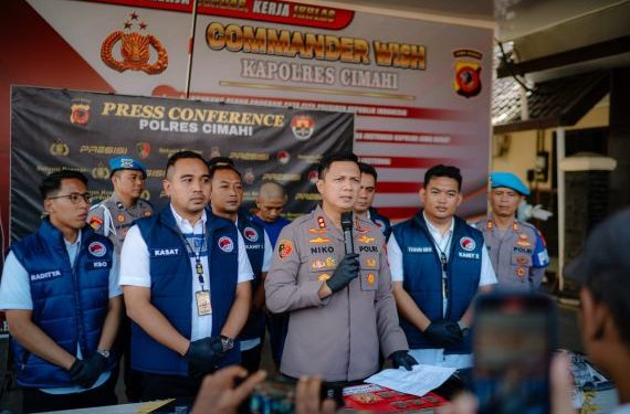 Polres Cimahi Ringkus Anggota Geng Motor Pengedar Tembakau Sintetis