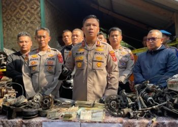 Polres Cimahi Bongkar Gudang Ratusan Motor Curian di Bandung Barat