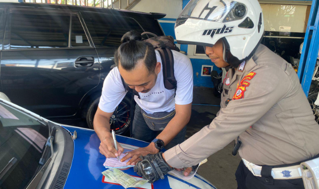 Polresta Tasikmalaya Kota Tertibkan Knalpot Brong, Ciptakan Kenyamanan Publik