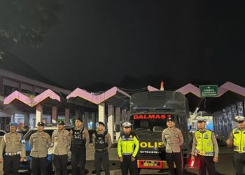 Polres Ciamis Gelar Patroli Skala Besar, Jaga Kamtibmas Akhir Pekan