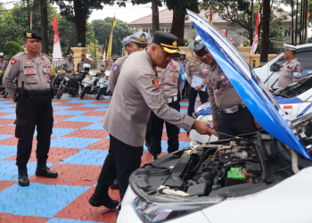 Polres Subang Periksa Kesiapan Kendaraan Dinas, Pastikan Pelayanan Optimal