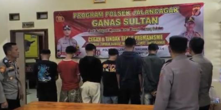 Polsek Jalancagak Gagalkan Aksi Tawuran Pelajar di Kasomalang, Sembilan Diamankan
