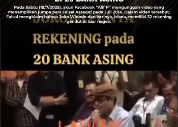 [SALAH] Jokowi Punya Rekening Di 20 Bank Asing