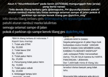 [SALAH] Biaya Denda Tilang Terbaru