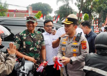 Polres Bogor Kibarkan Ribuan Bendera Merah Putih, Semarakkan HUT RI ke-78 di Kabupaten Bogor