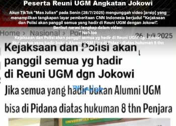 [SALAH] Kejaksaan dan Polisi Bakal Panggil Peserta Reuni UGM Angkatan Jokowi