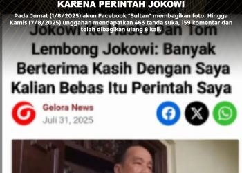 [SALAH] Tom Lembong dan Hasto Bebas karena Perintah Jokowi