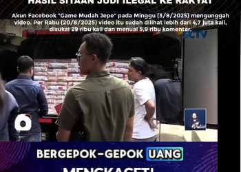 [SALAH] Pemerintah Resmi Mengembalikan Hasil Sitaan Judi Ilegal Ke Rakyat