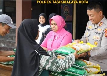 Dukung Program Pemerintah, Polres Tasikmalaya Kota Gelar Pasar Pangan Murah