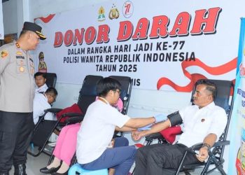 Rayakan HUT ke-77 Polwan, Polres Ciamis Gelar Donor Darah, 48 Kantong Darah Terkumpul