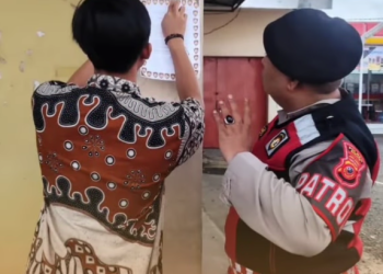 Sat Samapta Polres Banjar Gencar Pasang Maklumat Pemberantasan Geng Motor, Tingkatkan Keamanan Masyarakat
