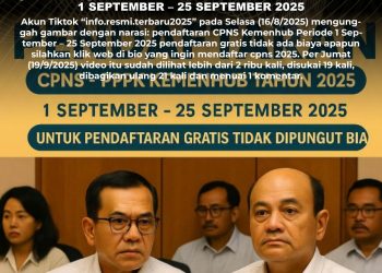 [PENIPUAN] Pendaftaran CPNS Kemenhub Periode 1 September – 25 September 2025