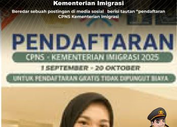 KLARIFIKASI HOAX – IMPOSTER CONTENT  [PENIPUAN] Tautan Pendaftaran CPNS Kementerian Imigrasi