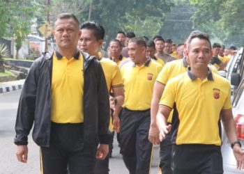 Jaga Kebugaran dan Soliditas, Polres Subang Gelar Olahraga Bersama