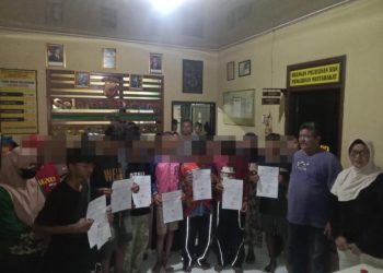 Polsek Sliyeg Gagalkan Tawuran dan Amankan Delapan Remaja Bersenjata Tajam