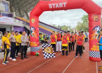 Ratusan Personel Polres Ciamis Ikuti Tes Kesamaptaan Jasmani Dan Beladiri